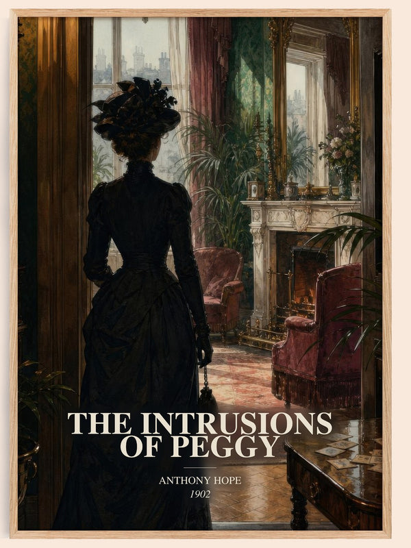 The Intrusions Of Peggy watercolour book poster by Anthony Hope – framed literary art print