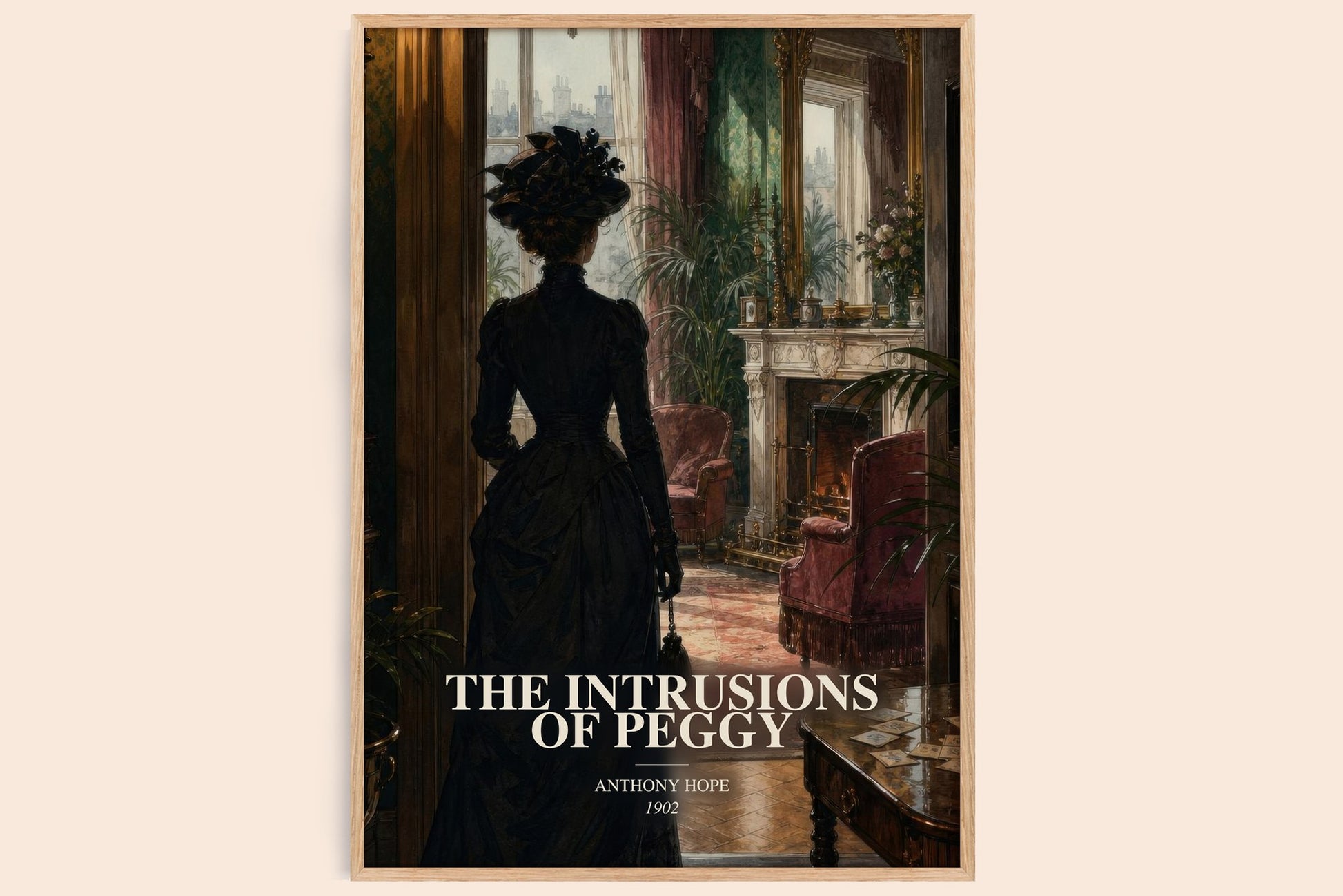 The Intrusions Of Peggy watercolour book poster by Anthony Hope – framed literary art print