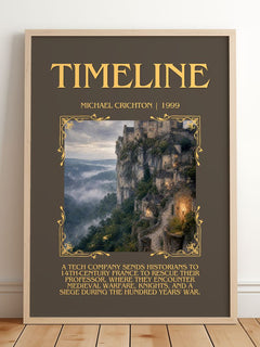 Timeline Minimalist Book Poster by Michael Crichton – image 2