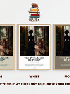 The Intrusions Of Peggy bookish print framed by window – literary home decor