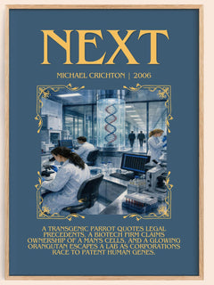 Next Minimalist Book Poster by Michael Crichton – image 1
