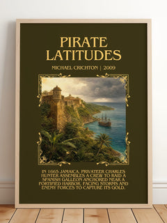 Pirate Latitudes Minimalist Book Poster by Michael Crichton – image 2