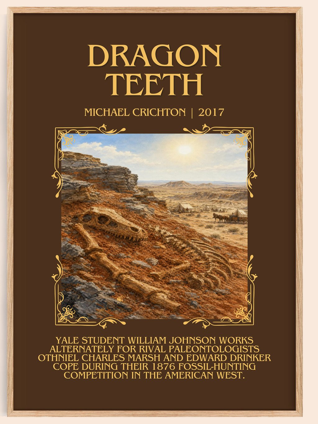 Dragon Teeth Minimalist Book Poster by Michael Crichton – book poster