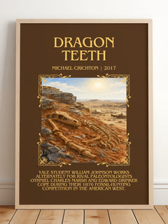 Dragon Teeth Minimalist Book Poster by Michael Crichton – image 2