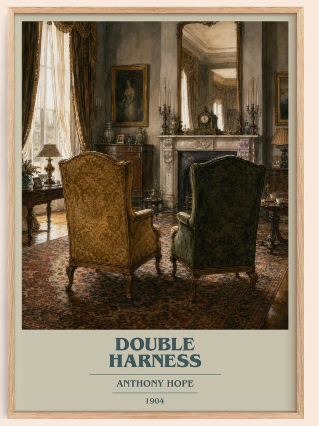 Double Harness Book Cover Poster by Anthony Hope