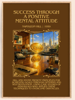 Success Through A Positive Mental Attitude Minimalist Book Poster – – image 1