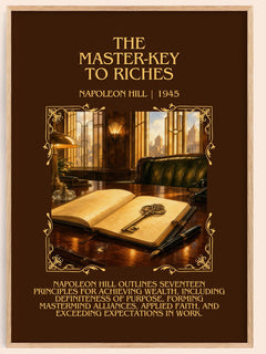 The Master-Key To Riches Minimalist Book Poster by Napoleon Hill – image 1