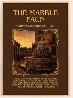 The Marble Faun Minimalist Book Poster by Nathaniel Hawthorne – image 1