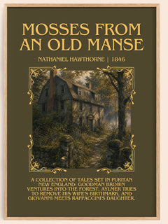 Mosses From An Old Manse Minimalist Book Poster by Nathaniel Hawthorne – image 1