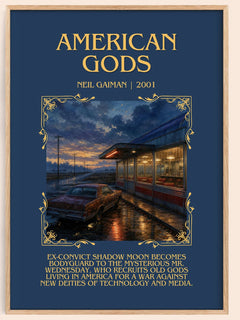 American Gods Minimalist Book Poster by Neil Gaiman – image 1