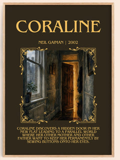 Coraline Minimalist Book Poster by Neil Gaiman – image 1
