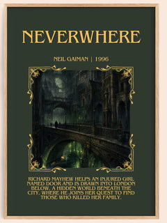 Neverwhere Minimalist Book Poster by Neil Gaiman – image 1