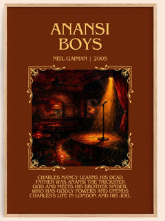Anansi Boys Minimalist Book Poster by Neil Gaiman – image 1