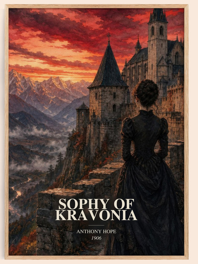 Sophy Of Kravonia Book Watercolour Illustration by Anthony Hope