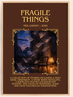 Fragile Things Minimalist Book Poster by Neil Gaiman – image 1