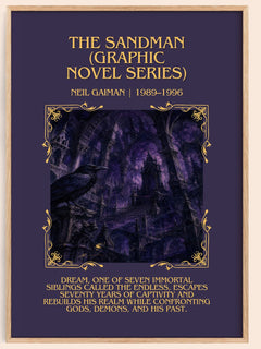 Sandman (Graphic Novel Series) Minimalist Book Poster by Neil Gaiman – image 1