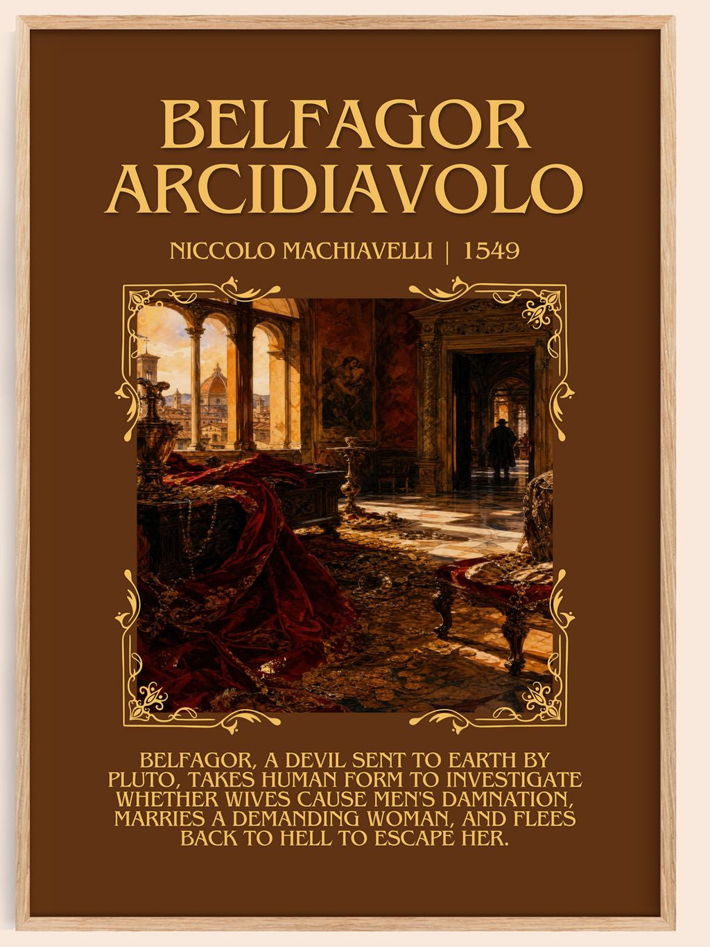 Belfagor Arcidiavolo Minimalist Book Poster by Niccolò Machiavelli – book poster