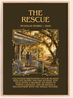 The Rescue Minimalist Book Poster by Nicholas Sparks – image 1