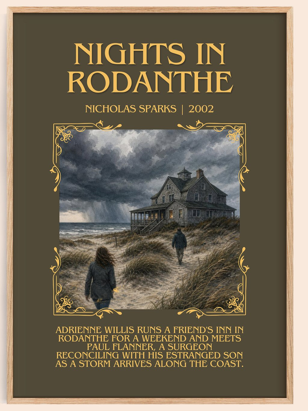 Nights In Rodanthe Minimalist Book Poster by Nicholas Sparks – book poster