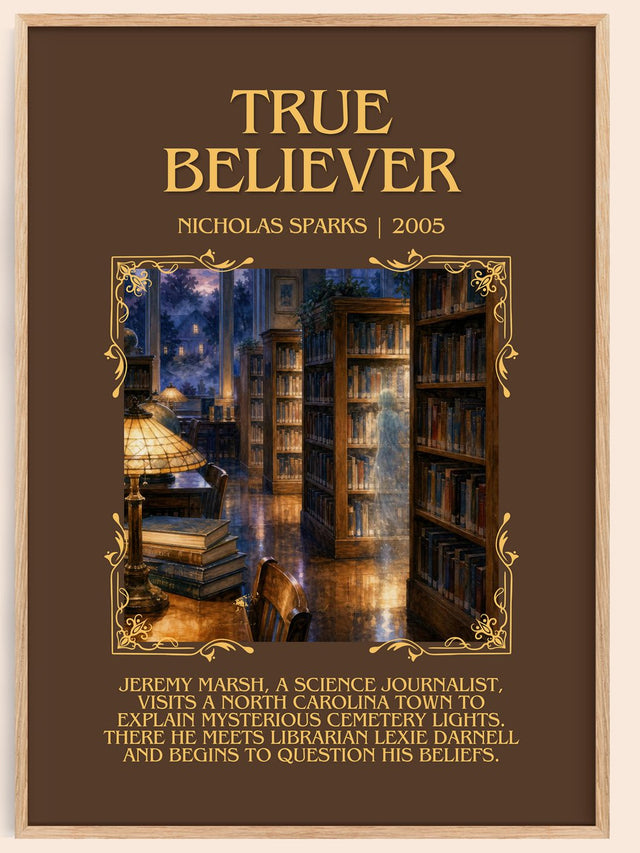 True Believer Minimalist Book Poster by Nicholas Sparks