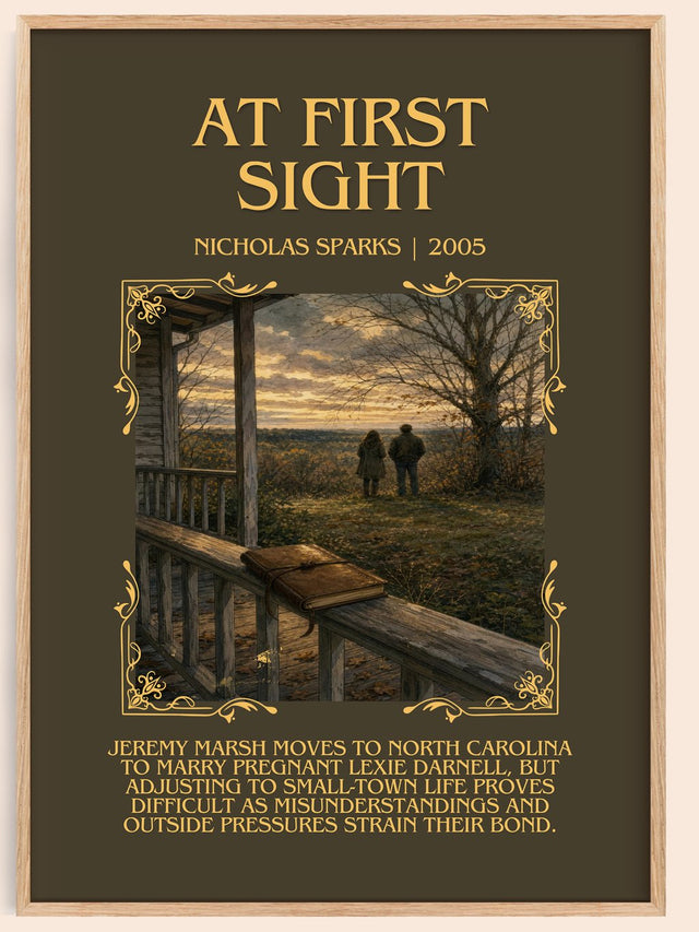 At First Sight Minimalist Book Poster by Nicholas Sparks