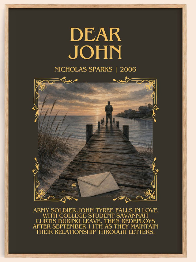 Dear John Minimalist Book Poster by Nicholas Sparks