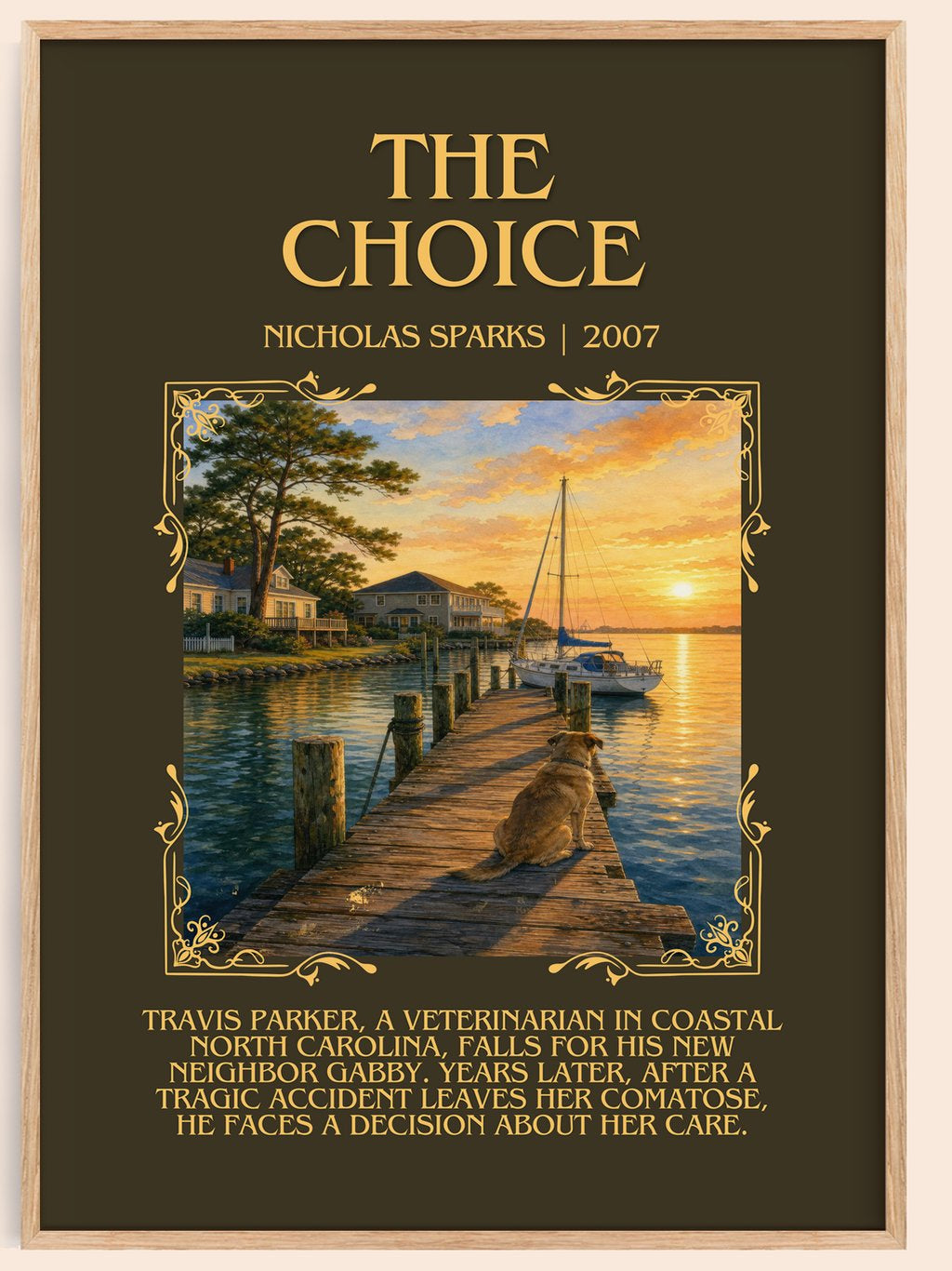 The Choice Minimalist Book Poster by Nicholas Sparks – book poster