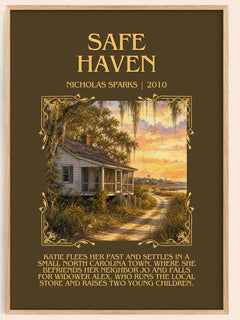 Safe Haven Minimalist Book Poster by Nicholas Sparks – image 1