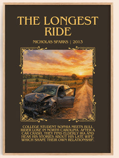 The Longest Ride Minimalist Book Poster by Nicholas Sparks – image 1