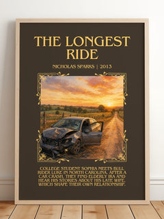 The Longest Ride Minimalist Book Poster by Nicholas Sparks – image 2