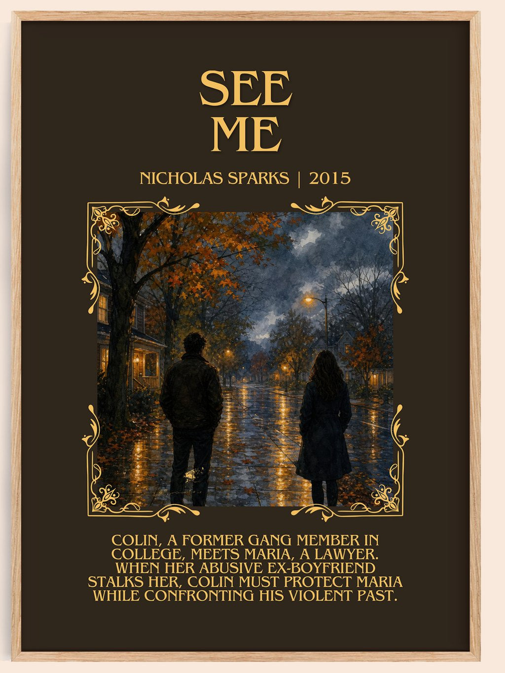 See Me Minimalist Book Poster by Nicholas Sparks – book poster