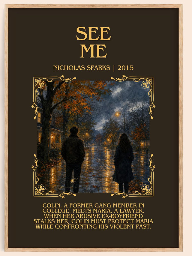 See Me Minimalist Book Poster by Nicholas Sparks