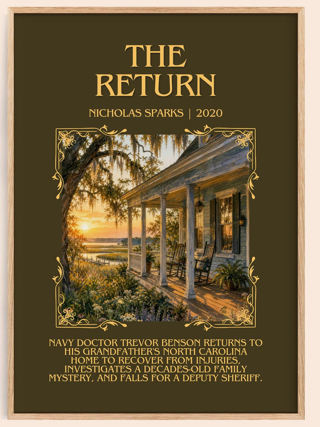 The Return Minimalist Book Poster by Nicholas Sparks