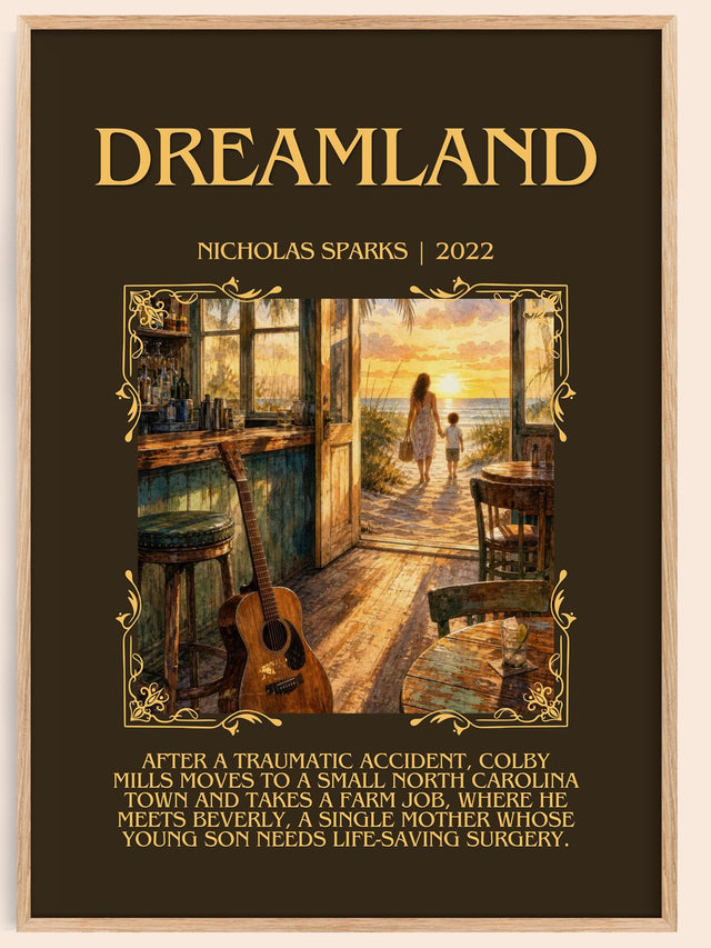 Dreamland Minimalist Book Poster by Nicholas Sparks