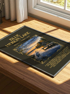 Blue Heron Lake Minimalist Book Poster by Nicholas Sparks – image 4