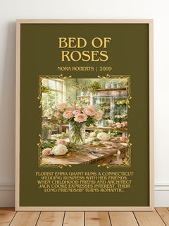 Bed Of Roses Minimalist Book Poster by Nora Roberts – image 2