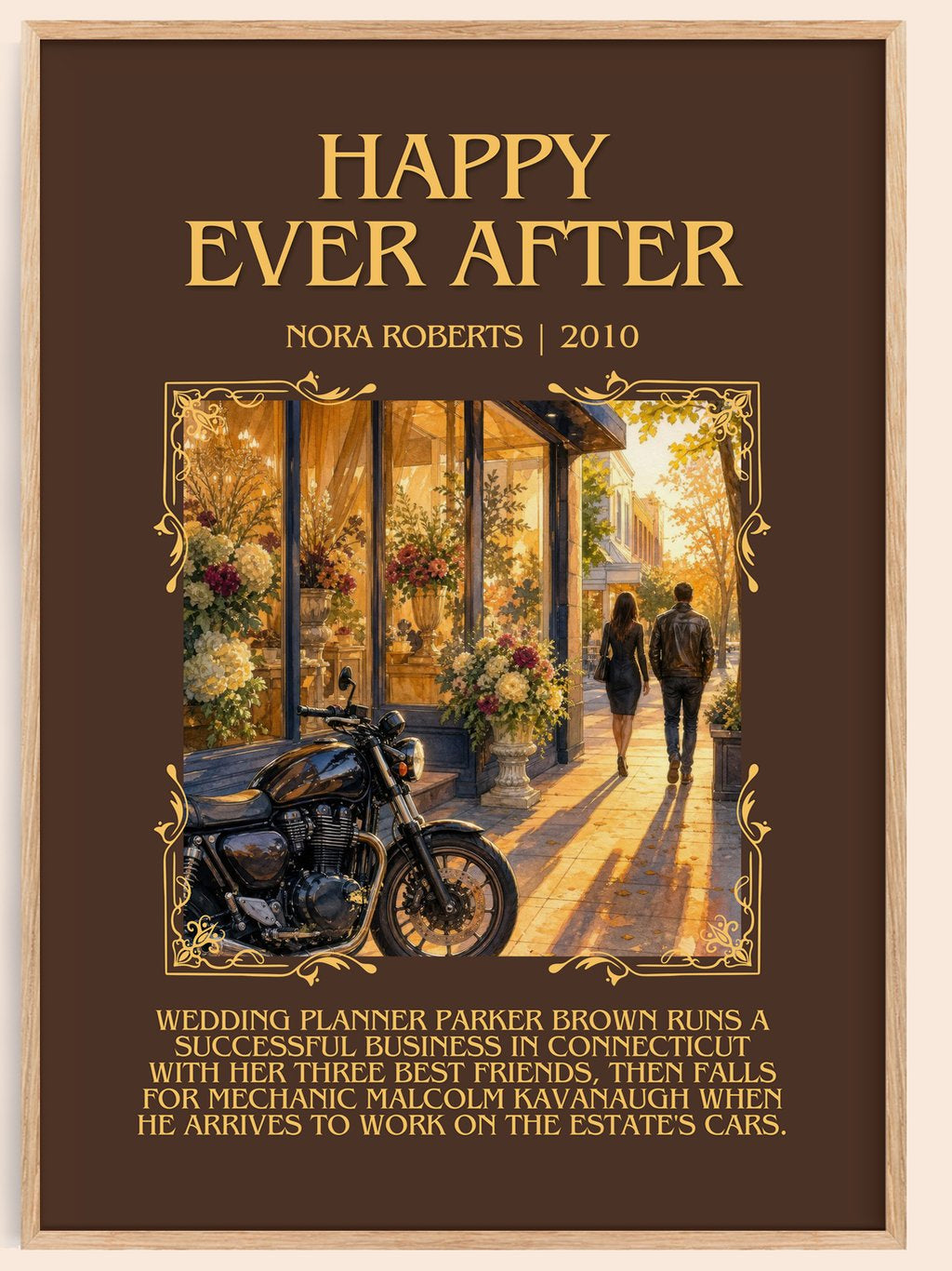 Happy Ever After Minimalist Book Poster by Nora Roberts – book poster