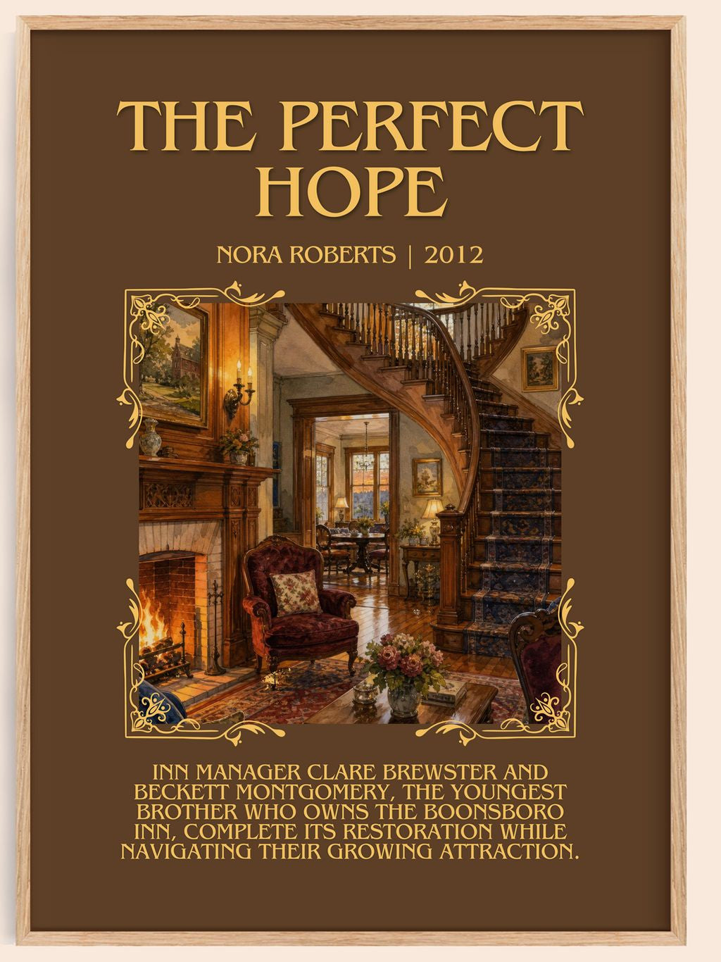 The Perfect Hope Minimalist Book Poster by Nora Roberts – book poster