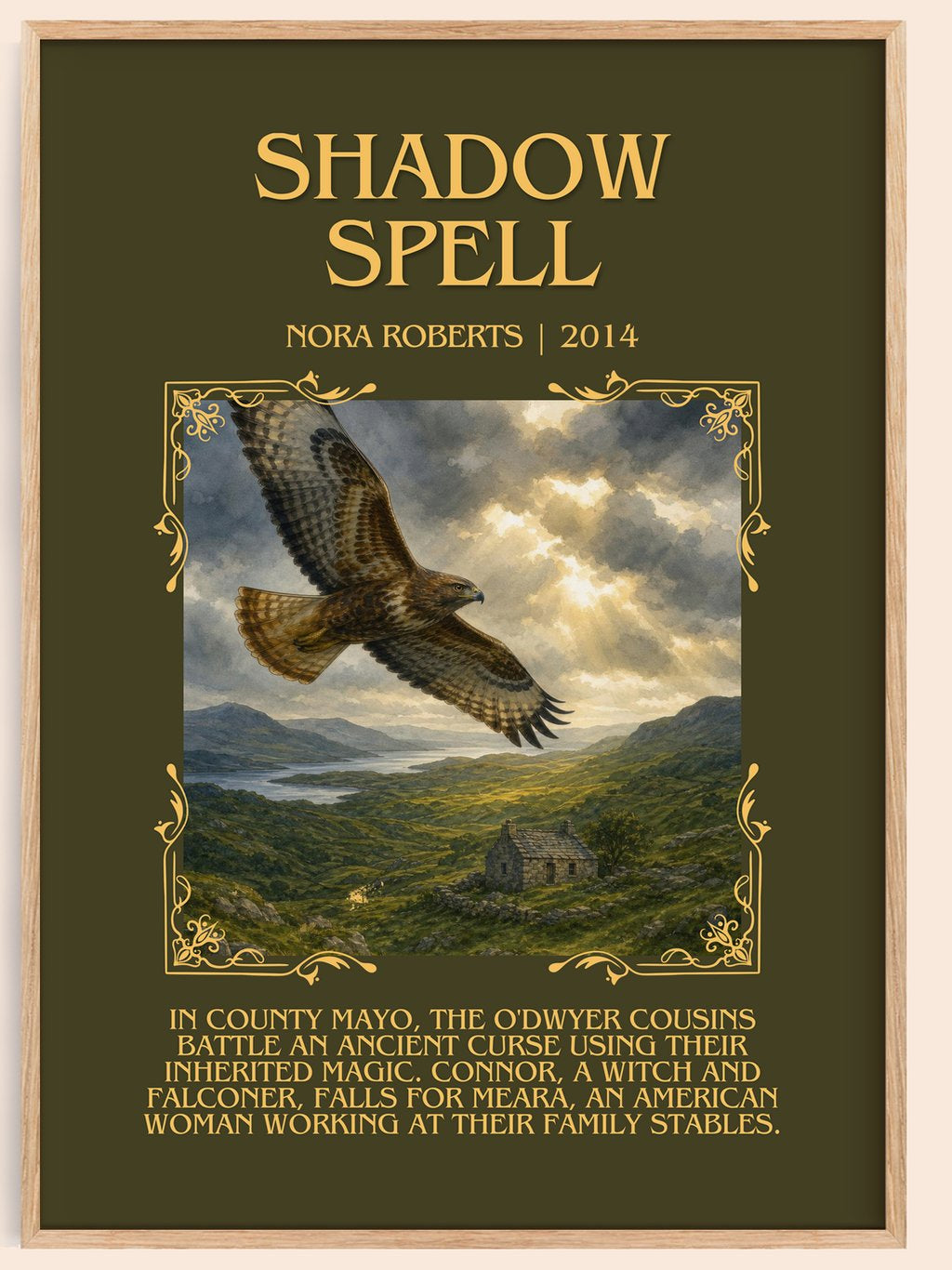 Shadow Spell Minimalist Book Poster by Nora Roberts – book poster