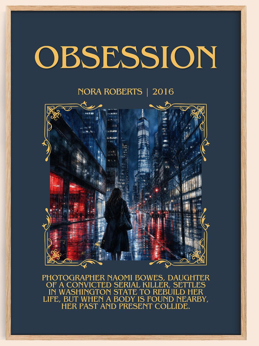 Obsession Minimalist Book Poster by Nora Roberts – book poster