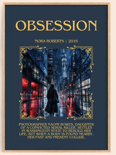 Obsession Minimalist Book Poster by Nora Roberts – image 1
