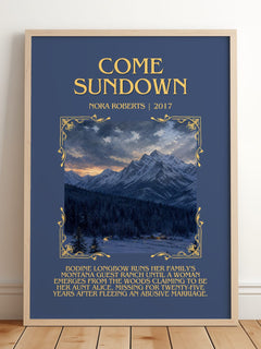 Come Sundown Minimalist Book Poster by Nora Roberts – image 2