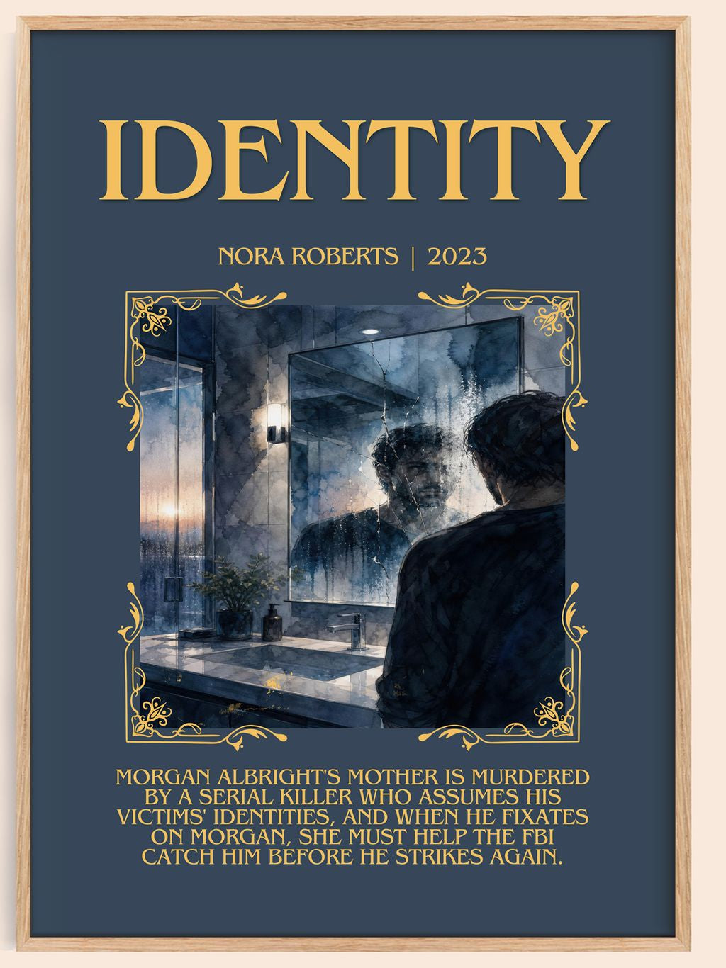 Identity Minimalist Book Poster by Nora Roberts – book poster