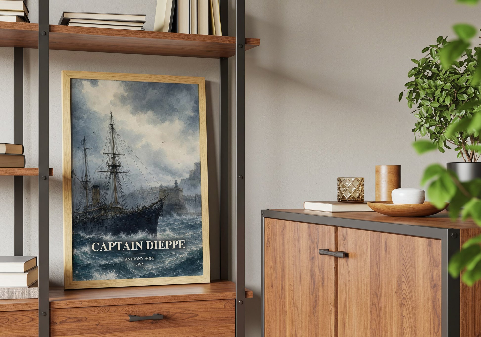 Captain Dieppe book watercolour illustration paper finish options – matte satin gloss