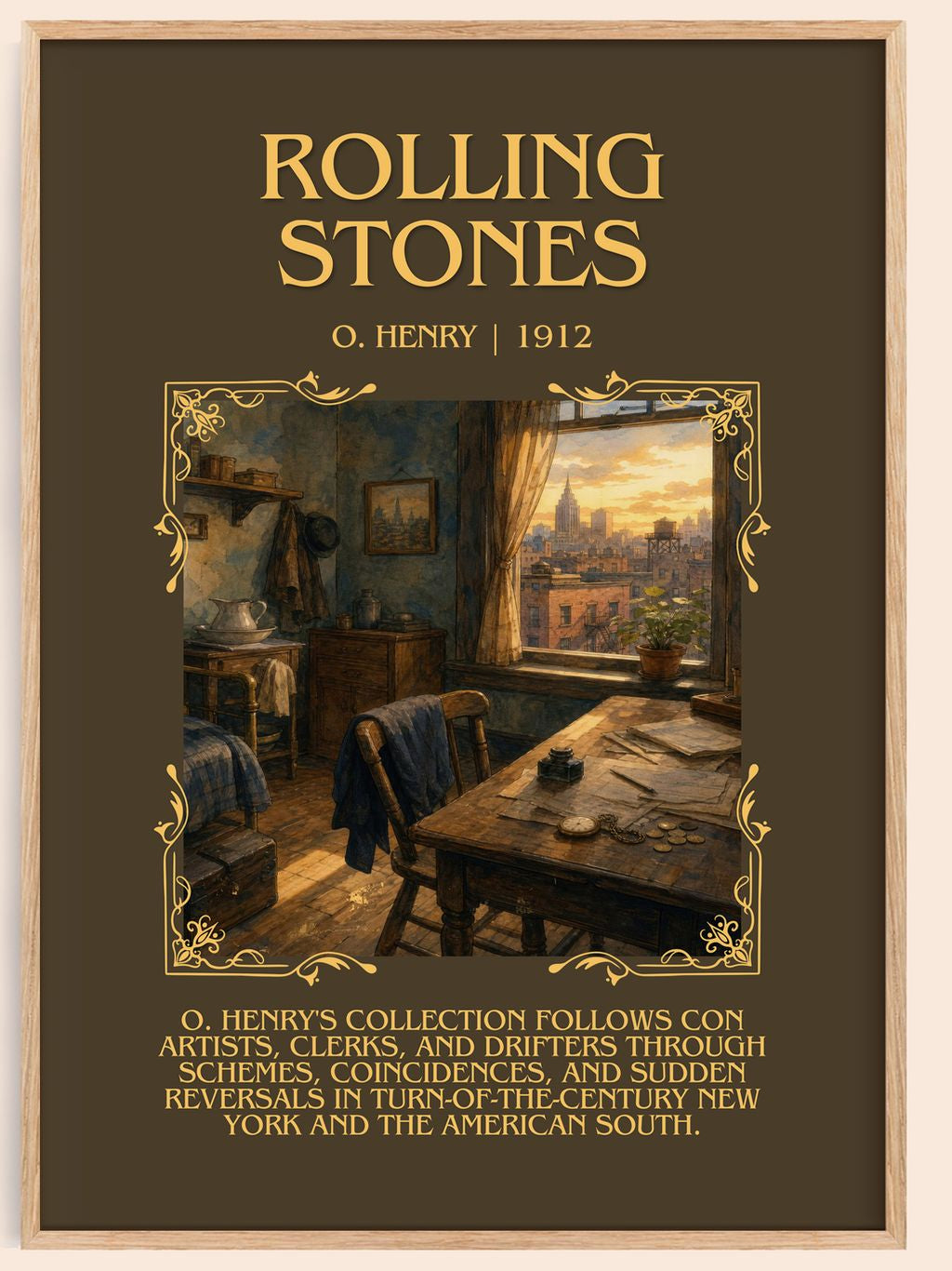 Rolling Stones Minimalist Book Poster by O. Henry – book poster