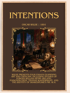 Intentions Minimalist Book Poster by Oscar Wilde – image 1