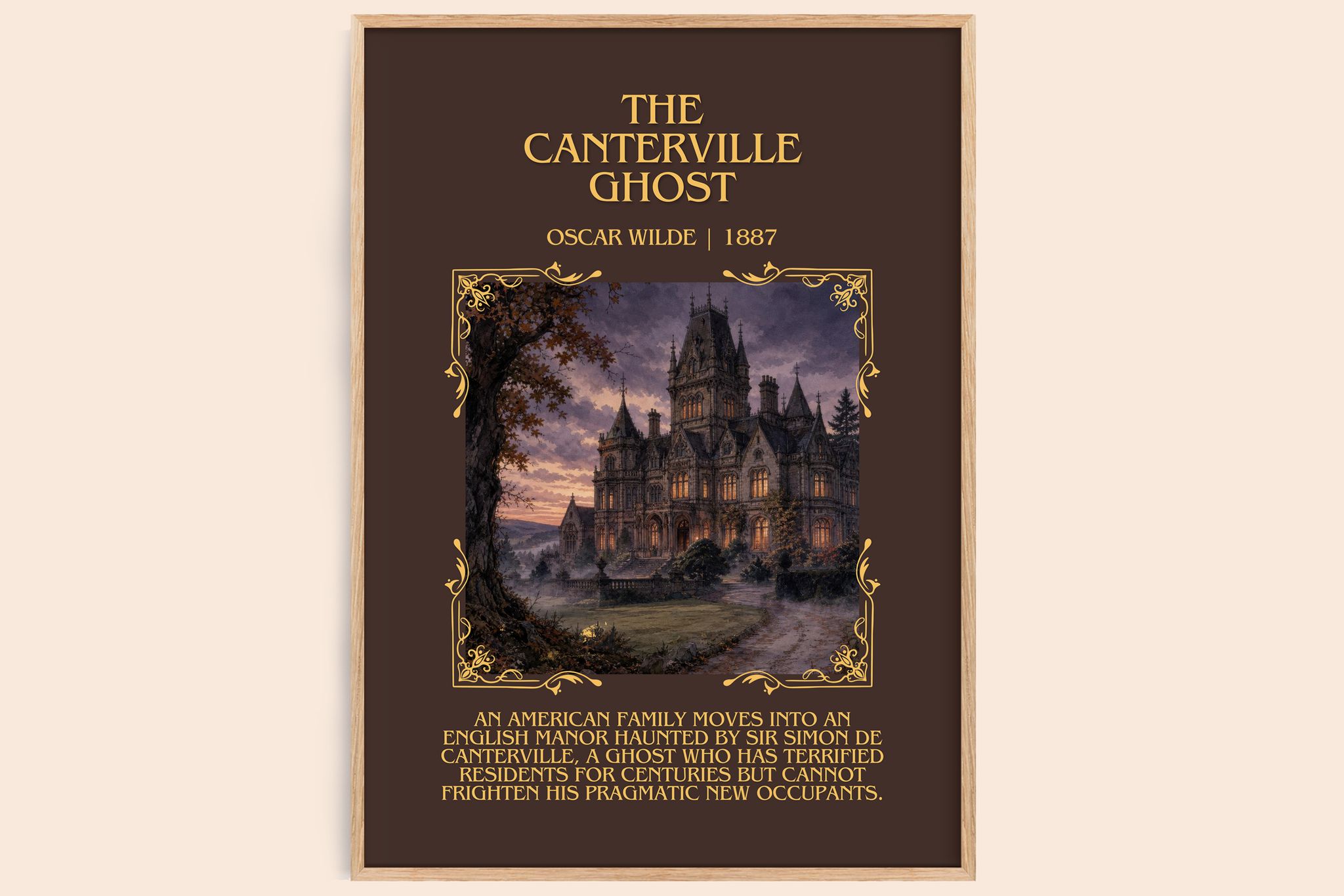 The Canterville Ghost Minimalist Book Poster by Oscar Wilde
