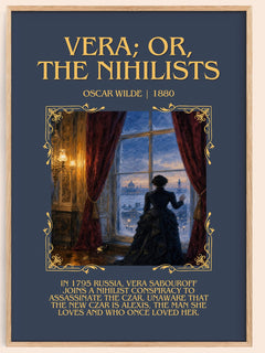 Vera; Or, The Nihilists Minimalist Book Poster by Oscar Wilde – image 1