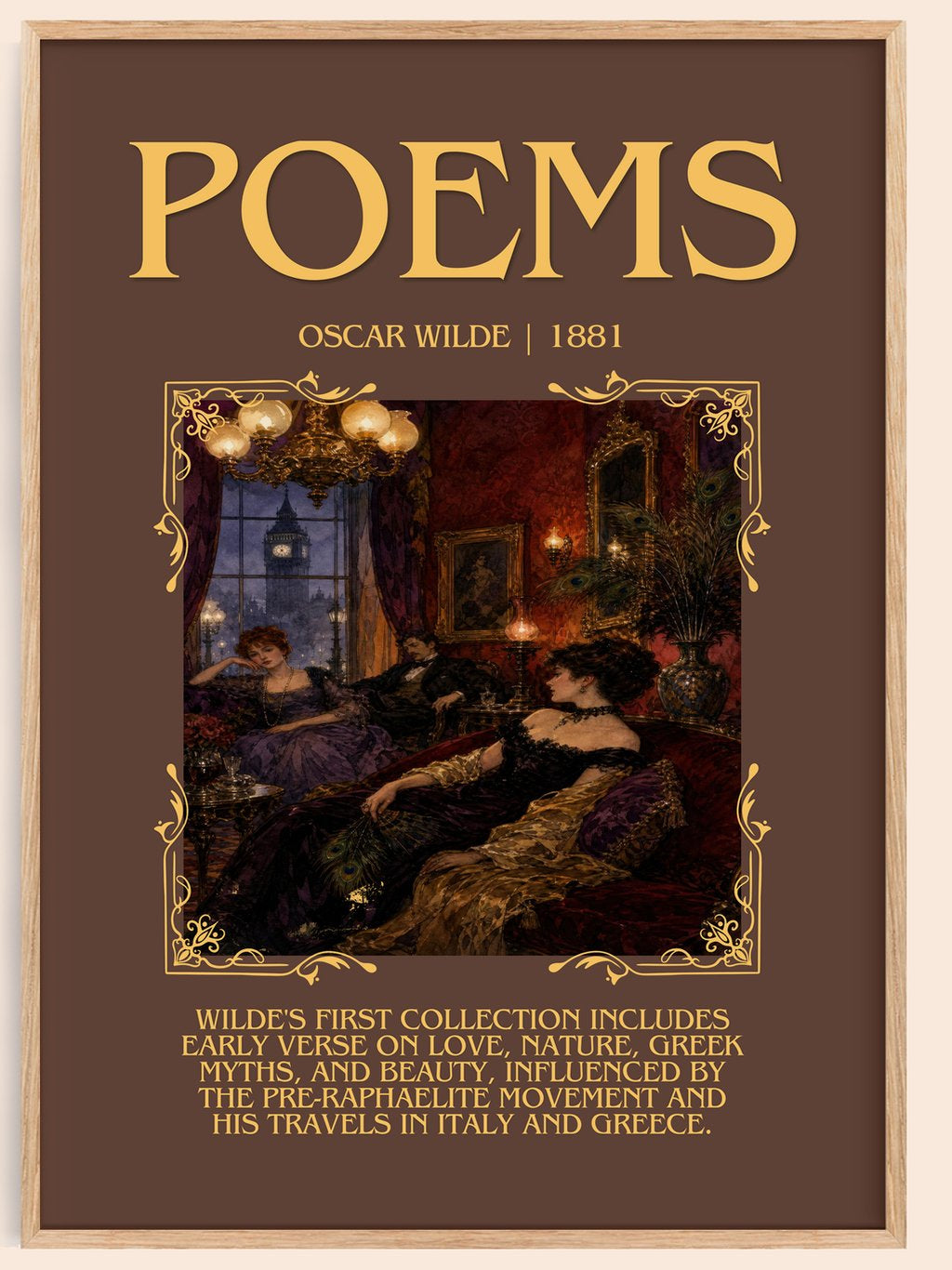 Poems Minimalist Book Poster by Oscar Wilde – book poster