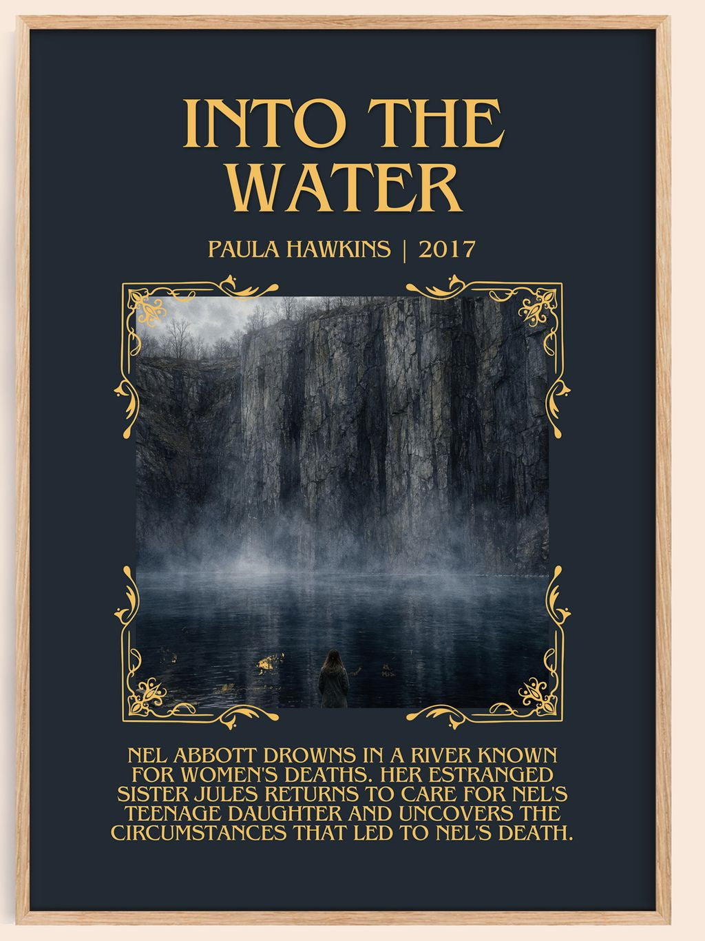 Into The Water Minimalist Book Poster by Paula Hawkins – book poster